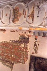 Discovery of original stencilled walls and cornice dating back to the 1800's