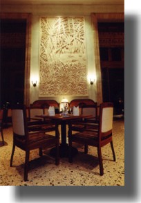 5.5metre high stone carving in main restaurant/coffee shop