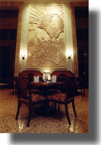 5.5metre high stone carving in main restaurant/coffee shop